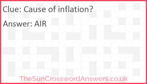 Cause of inflation? Answer