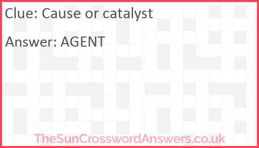 Cause or catalyst Answer