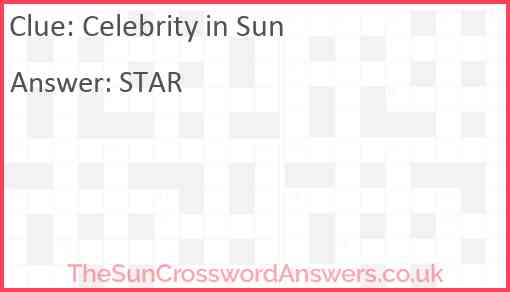 Celebrity in Sun Answer