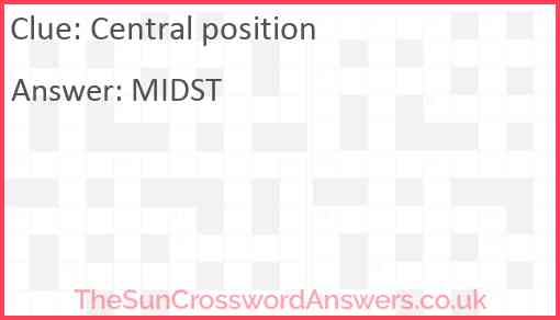 Central position Answer