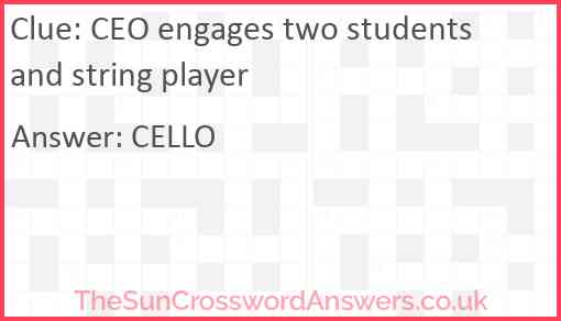 CEO engages two students and string player Answer
