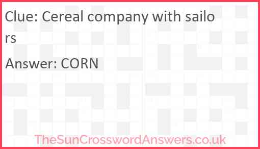 Cereal company with sailors Answer