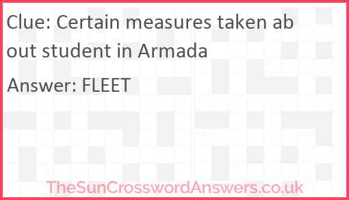 Certain measures taken about student in Armada Answer