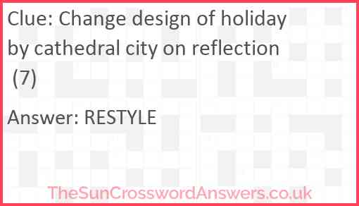 Change design of holiday by cathedral city on reflection (7) Answer