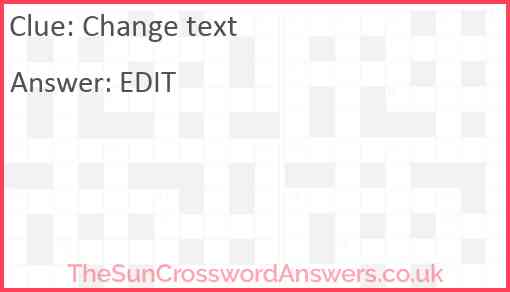 Change text Answer