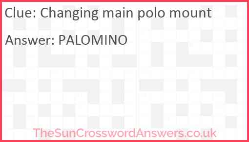 Changing main polo mount Answer
