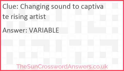 Changing sound to captivate rising artist Answer