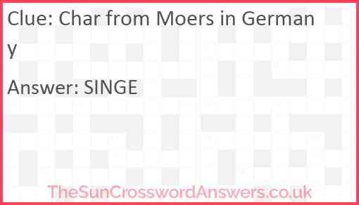 Char from Moers in Germany Answer