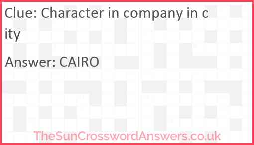 Character in company in city Answer