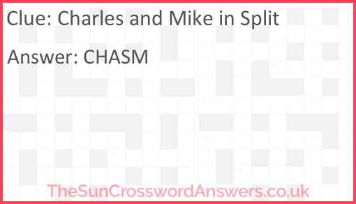 Charles and Mike in Split Answer