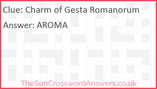 Charm of Gesta Romanorum Answer