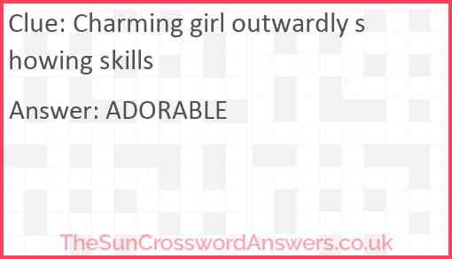 Charming girl outwardly showing skills Answer