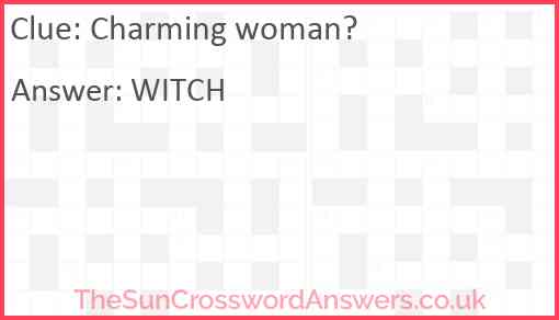 Charming woman? Answer