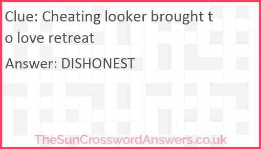 Cheating looker brought to love retreat Answer