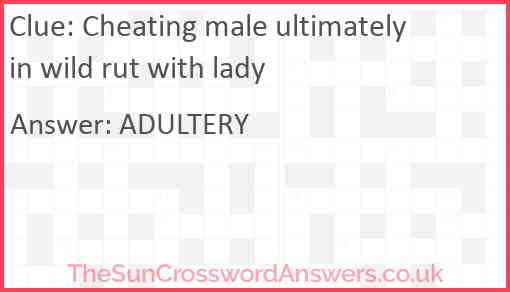 Cheating male ultimately in wild rut with lady Answer