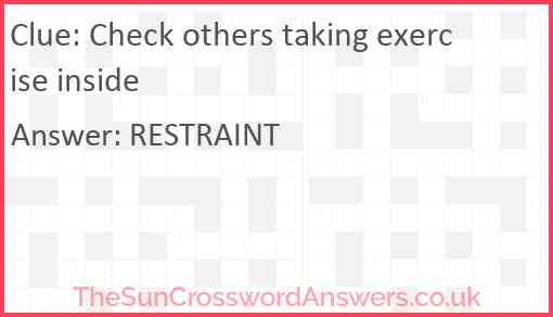 Check others taking exercise inside Answer