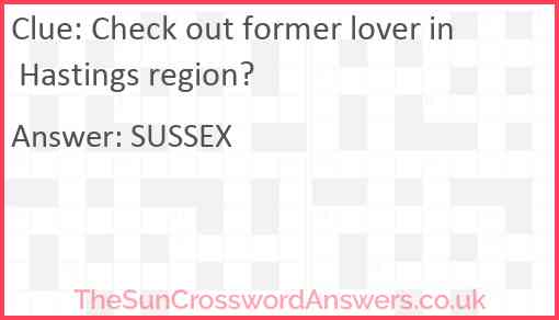 Check out former lover in Hastings region? Answer
