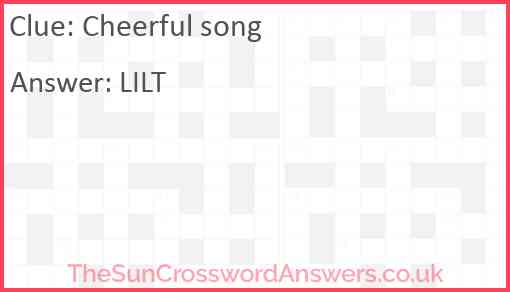 Cheerful song Answer