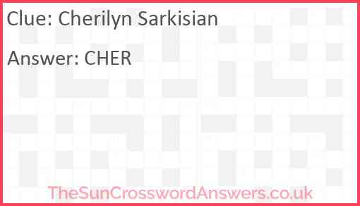 Cherilyn Sarkisian Answer