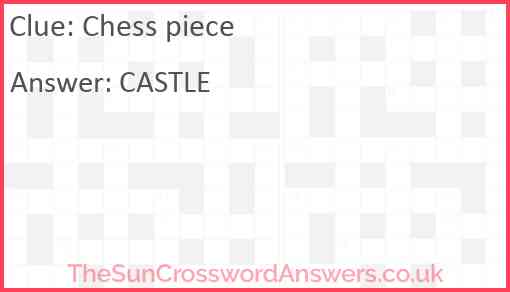 Chess piece crossword clue TheSunCrosswordAnswers co uk