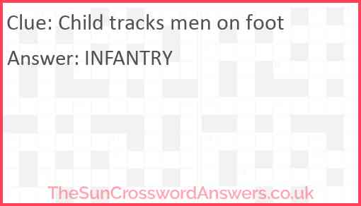 Child tracks men on foot Answer