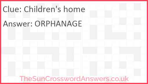 Children's home Answer