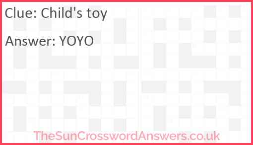 Child's toy Answer