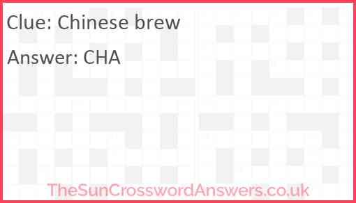 Chinese brew Answer
