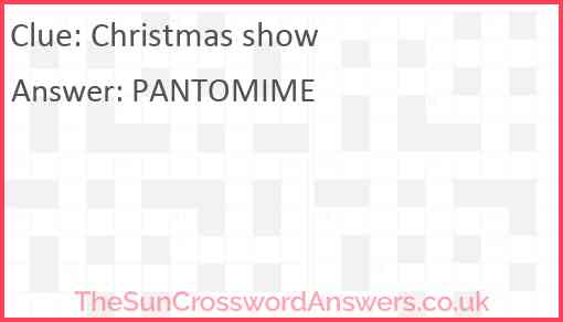 Christmas show Answer
