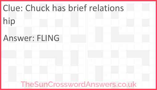 Chuck has brief relationship Answer