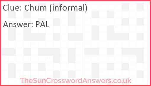Chum (informal) Answer