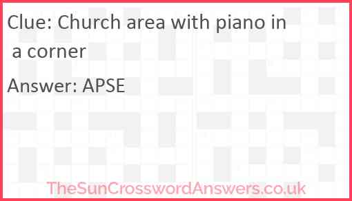 Church area with piano in a corner Answer