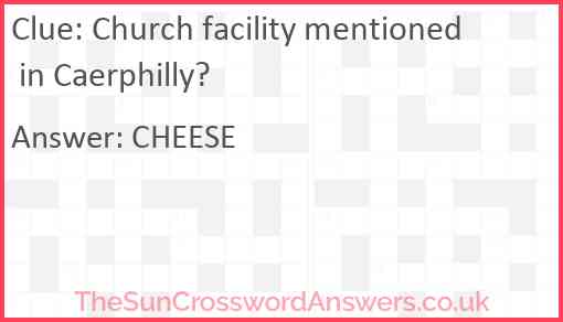 Church facility mentioned in Caerphilly? Answer