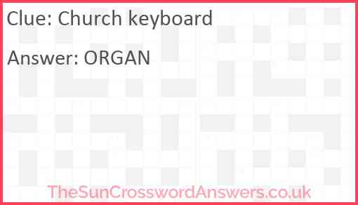Church keyboard Answer