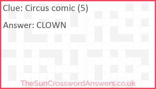 Circus comic (5) Answer