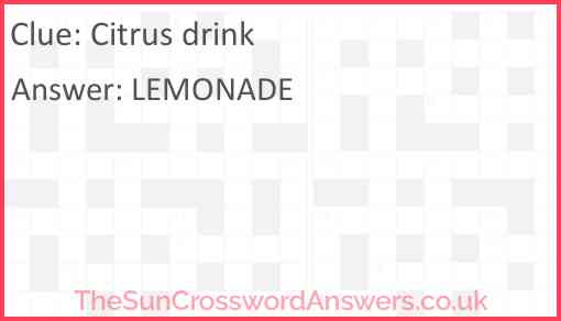 Citrus drink Answer