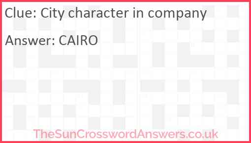 City character in company Answer