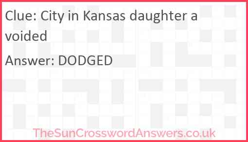 City in Kansas daughter avoided Answer