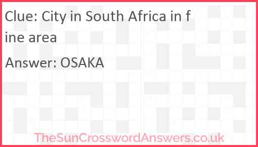 City in South Africa in fine area Answer