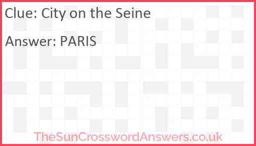 City on the Seine Answer