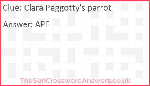 Clara Peggotty's parrot? Answer