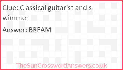 Classical guitarist and swimmer Answer