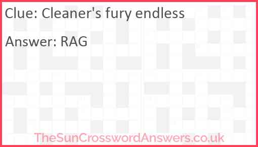 Cleaner's fury endless Answer