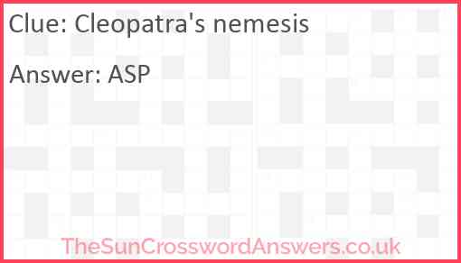 Cleopatra's nemesis Answer