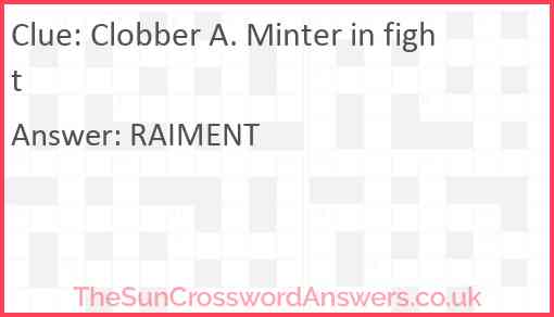 Clobber A. Minter in fight Answer