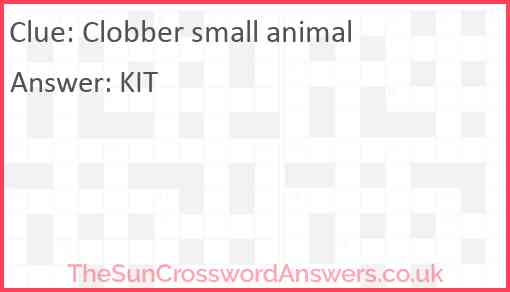 Clobber small animal Answer