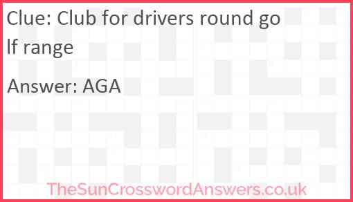 Club for drivers round golf range Answer