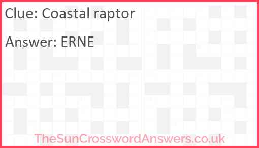 Coastal raptor Answer