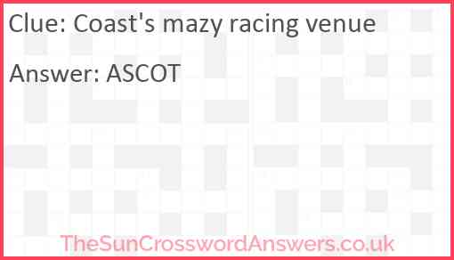 Coast's mazy racing venue Answer