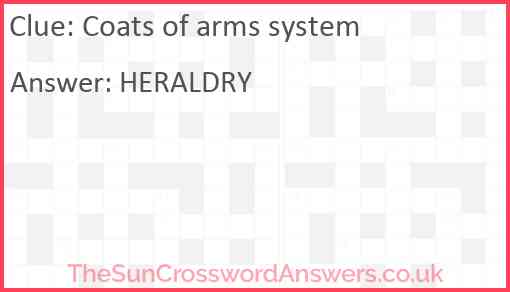 Coats of arms system Answer